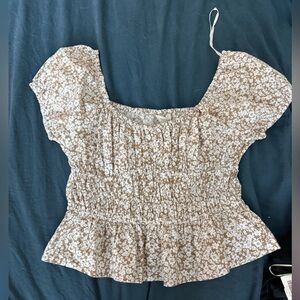 Floral Puff Sleeve Top